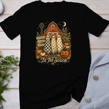 Tis The Season Trio Ghost Halloween Pumpkin Fall Autumn T-Shirt