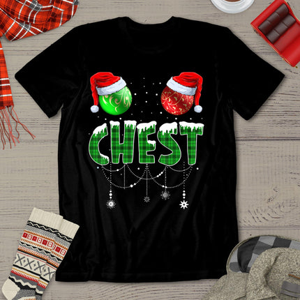 Chestnuts Matching Family Funny Chest Nuts Christmas Couples T-Shirt