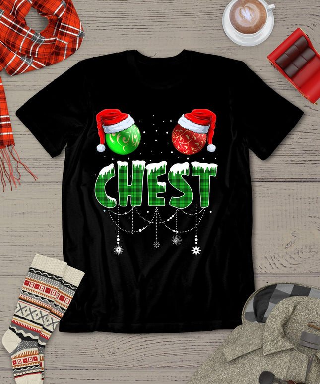 Chestnuts Matching Family Funny Chest Nuts Christmas Couples T-Shirt