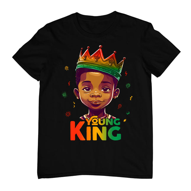 Black History Month Shirts For Young King Afro Boys Kids T-Shirt
