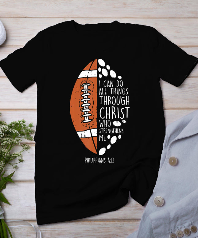 American Football I Can Do Things Bible God Jesus Christian T-Shirt