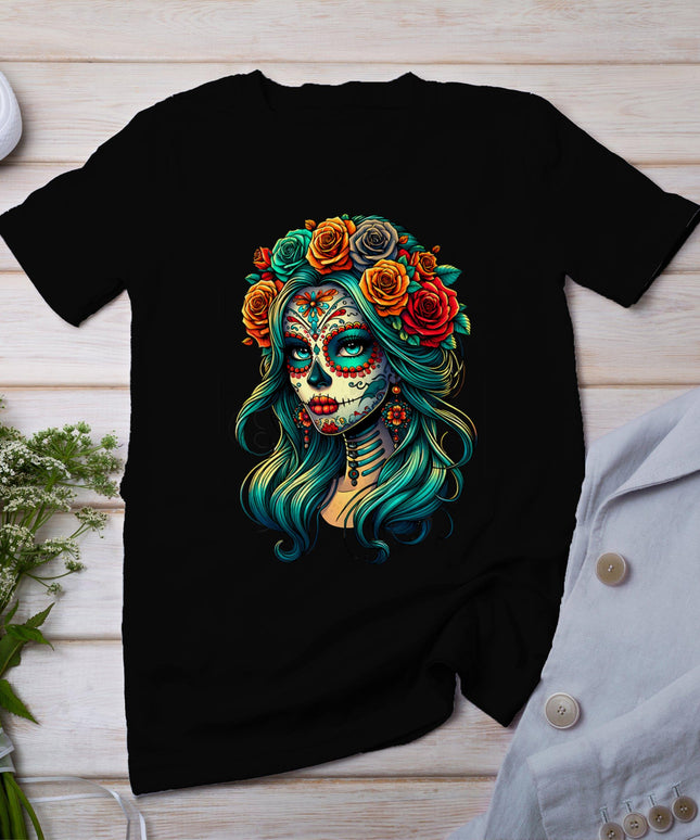 La Catrina Women Dia De Los Muertos Latina Cinco De Mayo T-Shirt