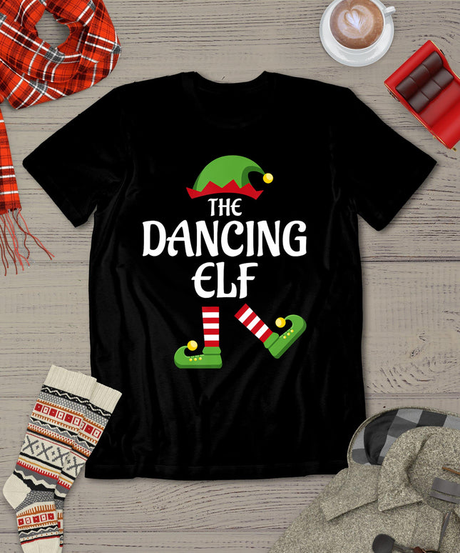 Dancing Elf Family Matching Group Christmas Party T-Shirt
