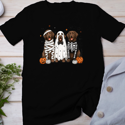 Chocolate Labrador in Ghost Cute Lab Ghost Dog Halloween T-Shirt
