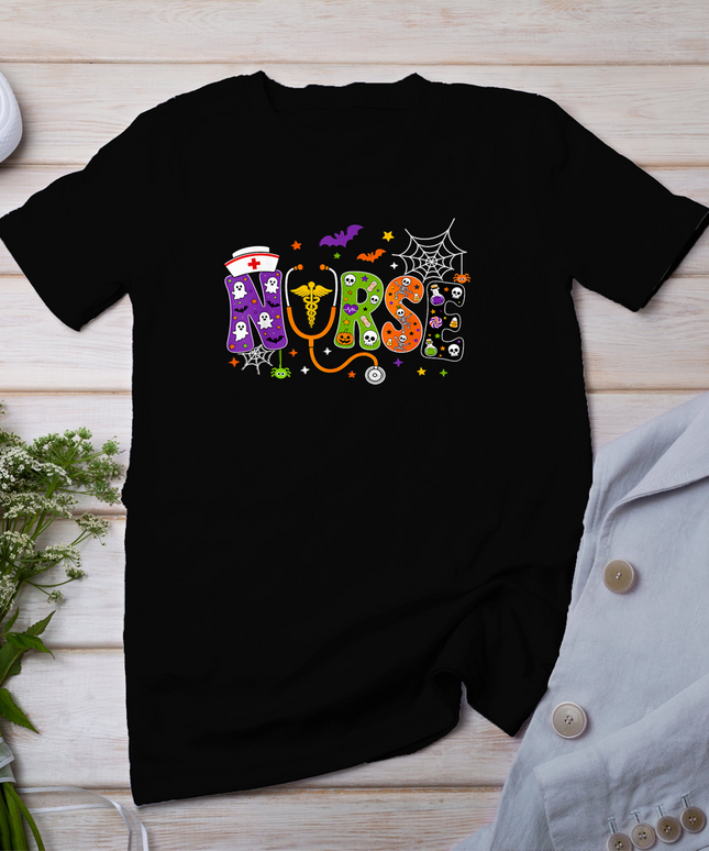 Halloween Nurse Life Nursing Spooky Halloween School Nurse T-Shirt