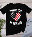 Thank You Veterans Patriotic American Flag Veterans Day 2024 T-Shirt