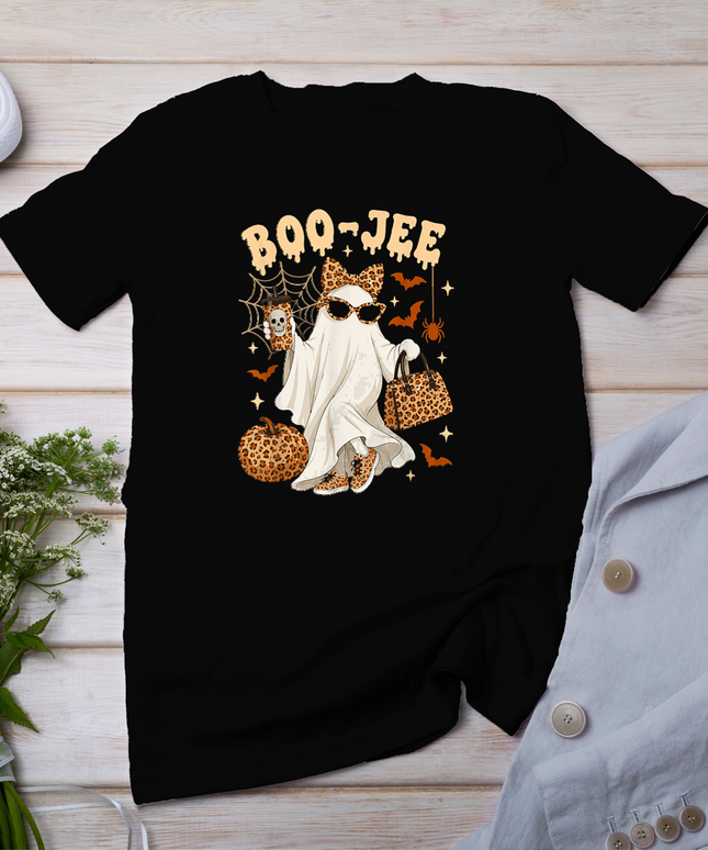 Halloween Boo JEE Ghost Leopard Boo JEE Women Girl Halloween T-Shirt
