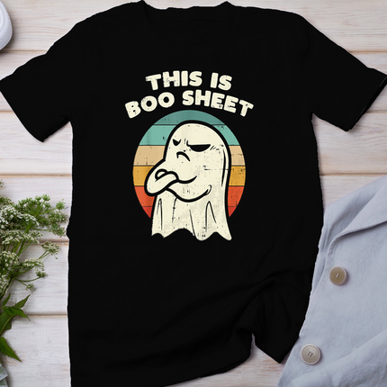 This Is Boo Sheet Ghost Retro Halloween 2026 Gift Men Women T-Shirt