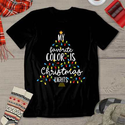 My Favorite Color Is Christmas Lights Kids Boy Women T-Shirt