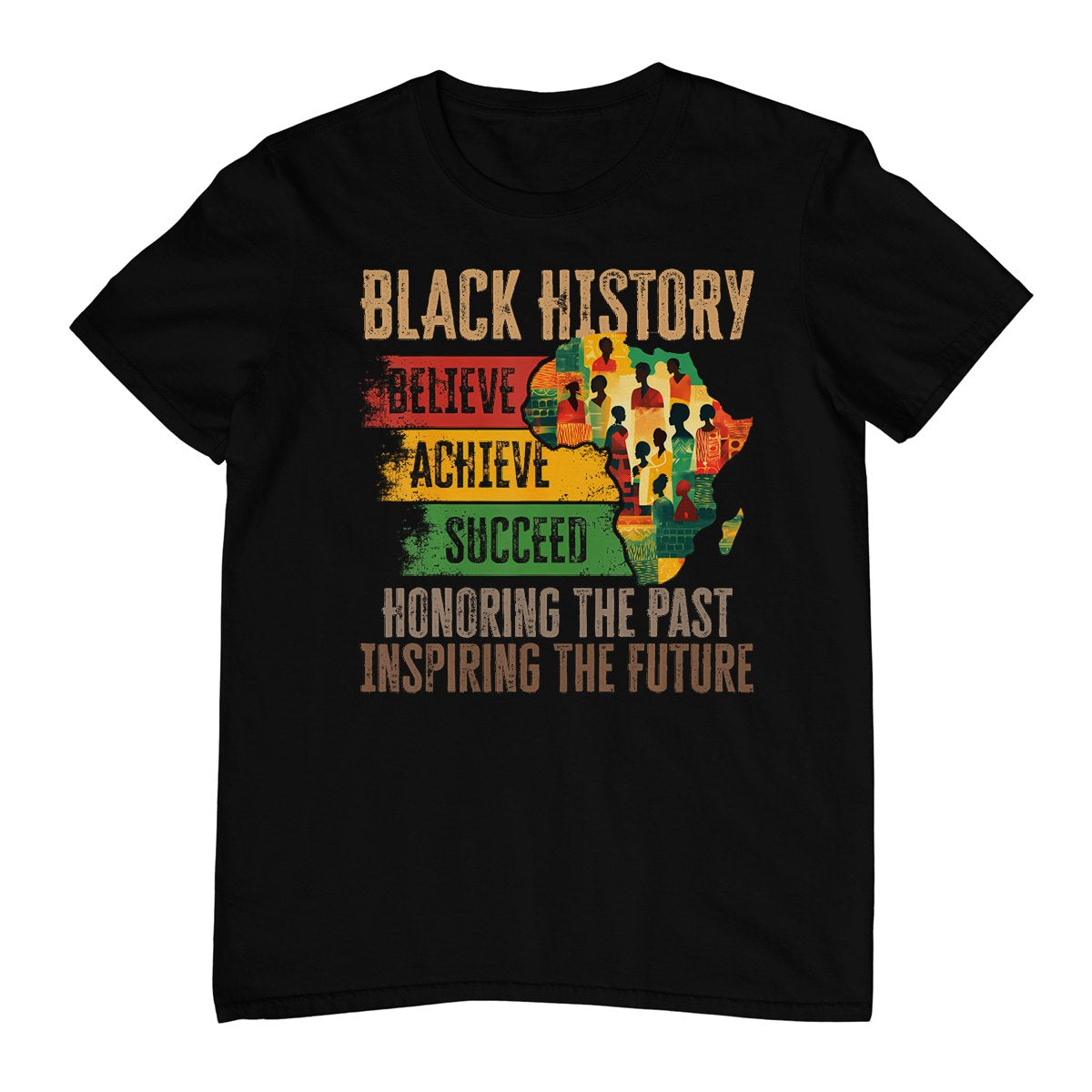 Honoring Past Inspiring Future Black History Month Women Men T-Shirt