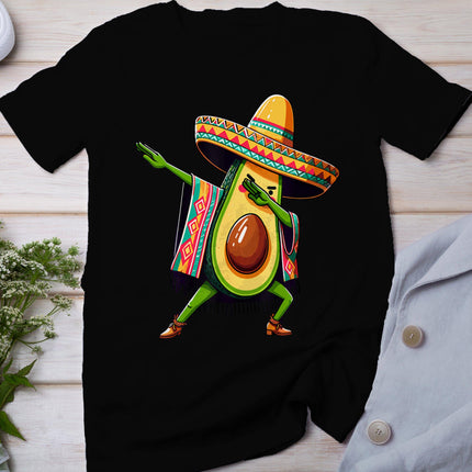 Dabbing Avocado Mexican Poncho Cinco De Mayo T-Shirt