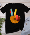 Turkey Peace Hand Sign Thanksgiving Thankful Women Kids Girl T-Shirt