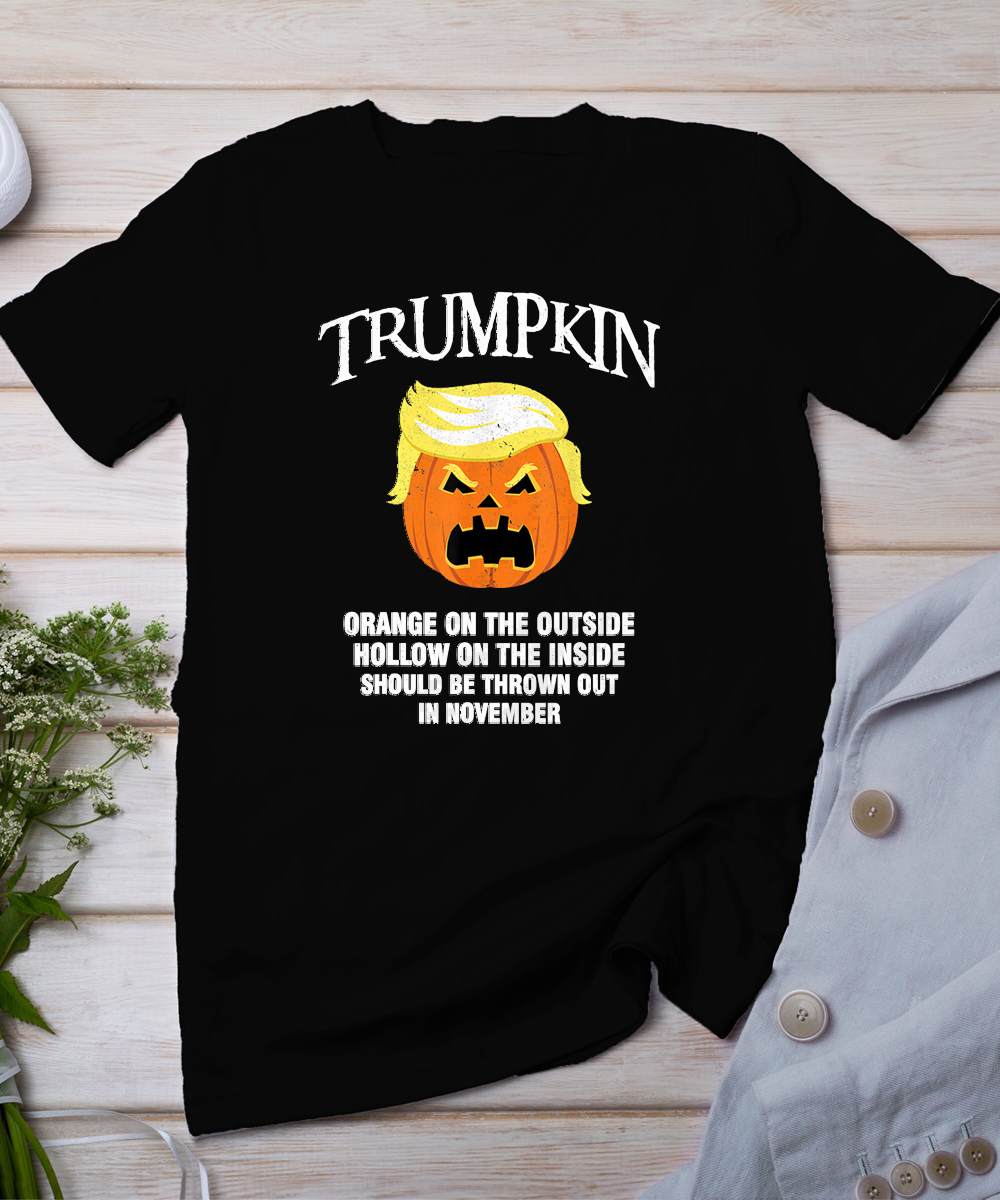 Halloween Anti Trumpkin Orange On The Outside Hollow Inside T-Shirt