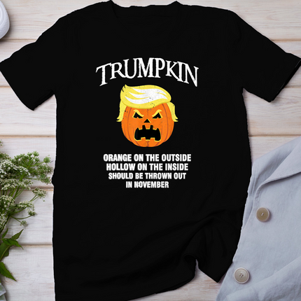 Halloween Anti Trumpkin Orange On The Outside Hollow Inside T-Shirt