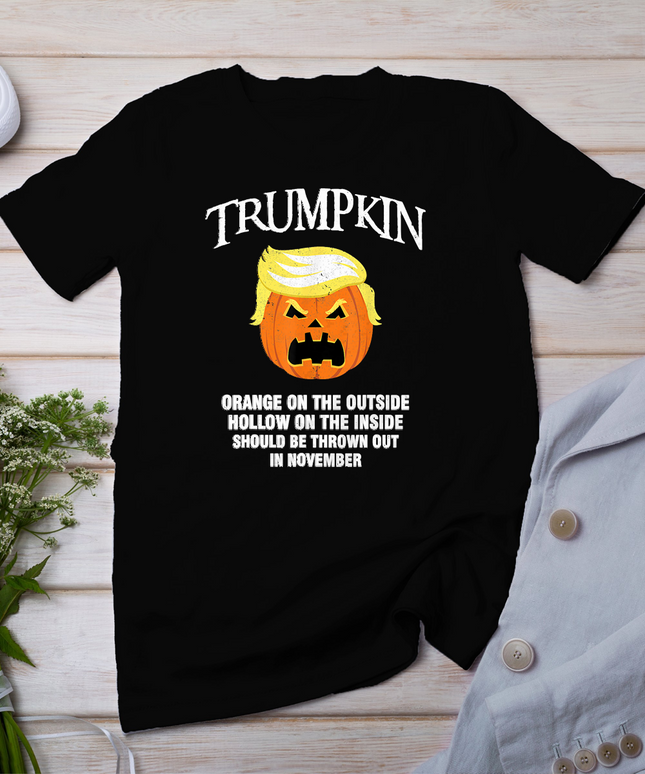 Halloween Anti Trumpkin Orange On The Outside Hollow Inside T-Shirt