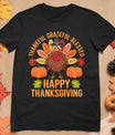 Thankful Grateful Blessed Turkey Women Happy Thanksgiving T-Shirt