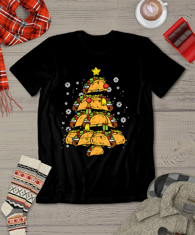 Taco Christmas Tree Xmas Mexican Food T-Shirt