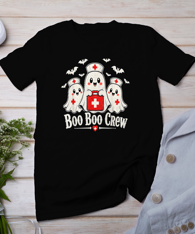 Nurse Halloween Shirts Boo Boo Crew Ghost Squad T-Shirt