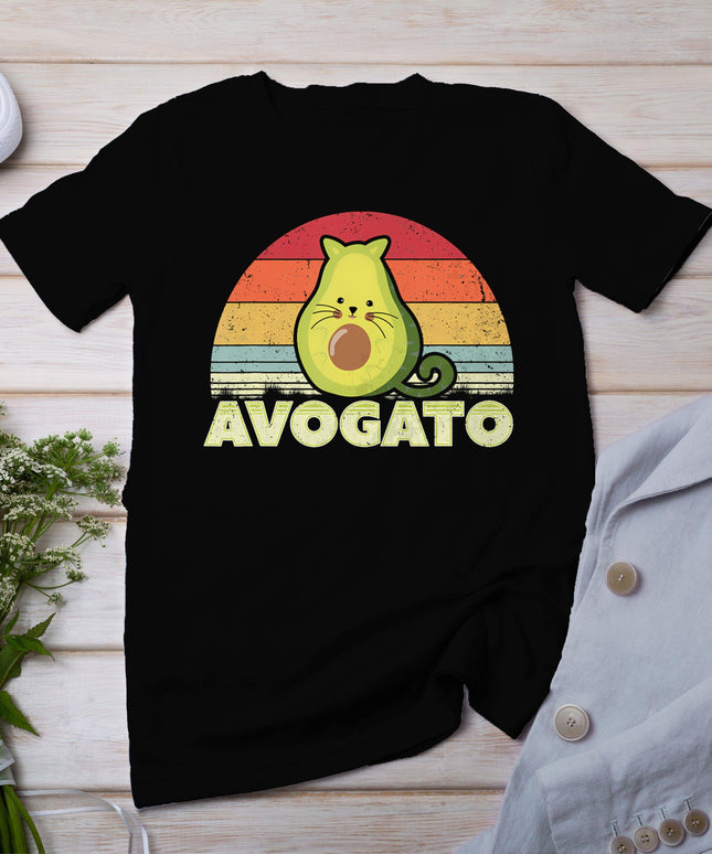 Avogato Retro Cat Avocado Cinco De Mayo T-Shirt