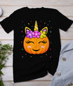 Cute Unicorn Pumpkin Girls Kids Funny Halloween T-Shirt