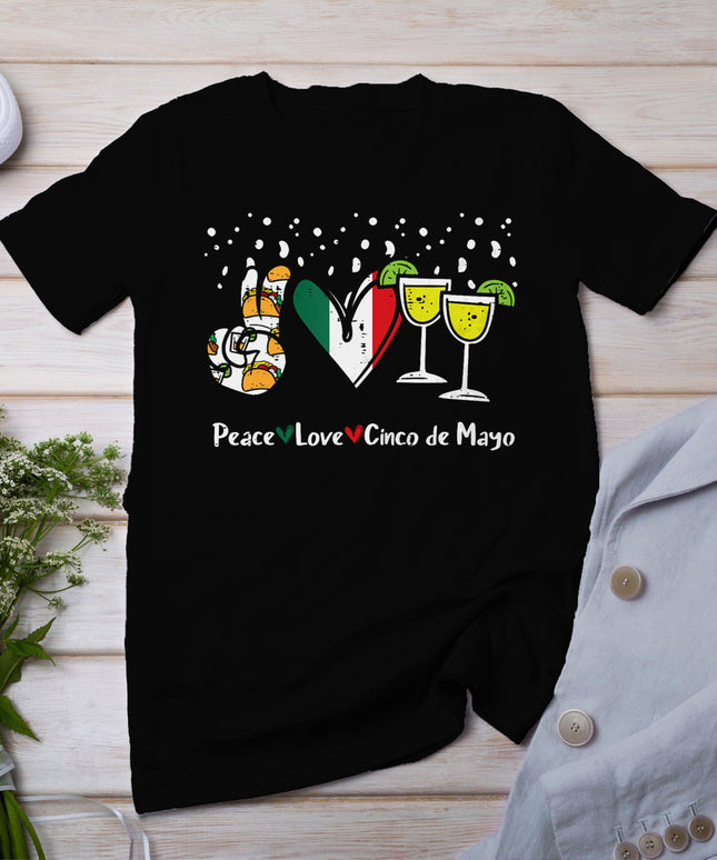 Peace Love Cinco De Mayo Party Fiesta Mexican Women T-Shirt