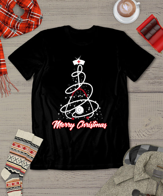 Merry Christmas Nurse Shirt Yuletide Practitioners Cute Gift T-Shirt