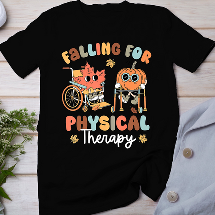 Falling For Physical Therapy Pt Pumpkin Fall Thanksgiving T-Shirt