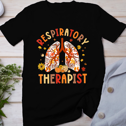 Respiratory Therapist Fall Lung Thanksgiving Pulmonologist T-Shirt