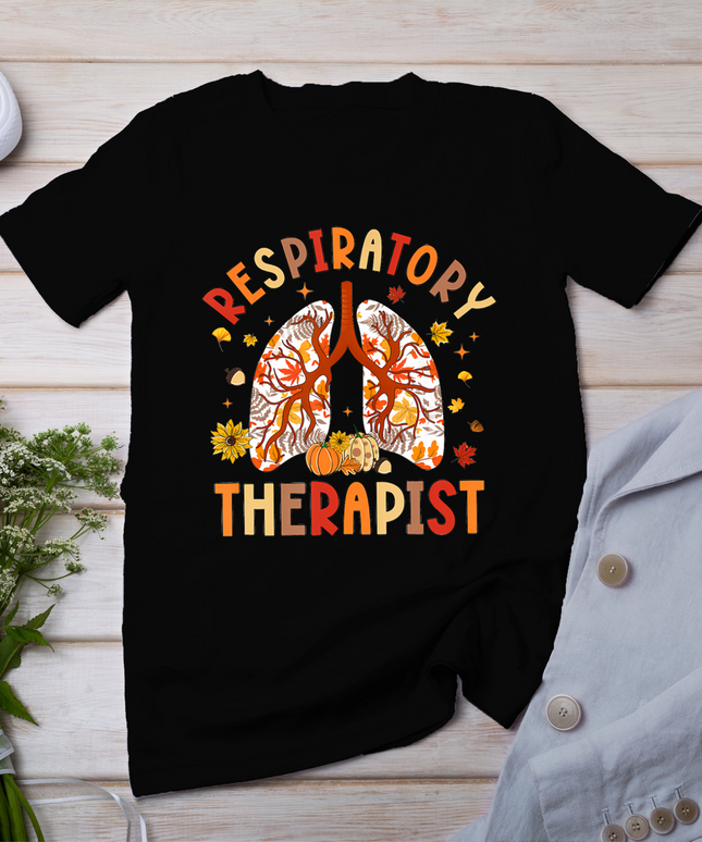 Respiratory Therapist Fall Lung Thanksgiving Pulmonologist T-Shirt