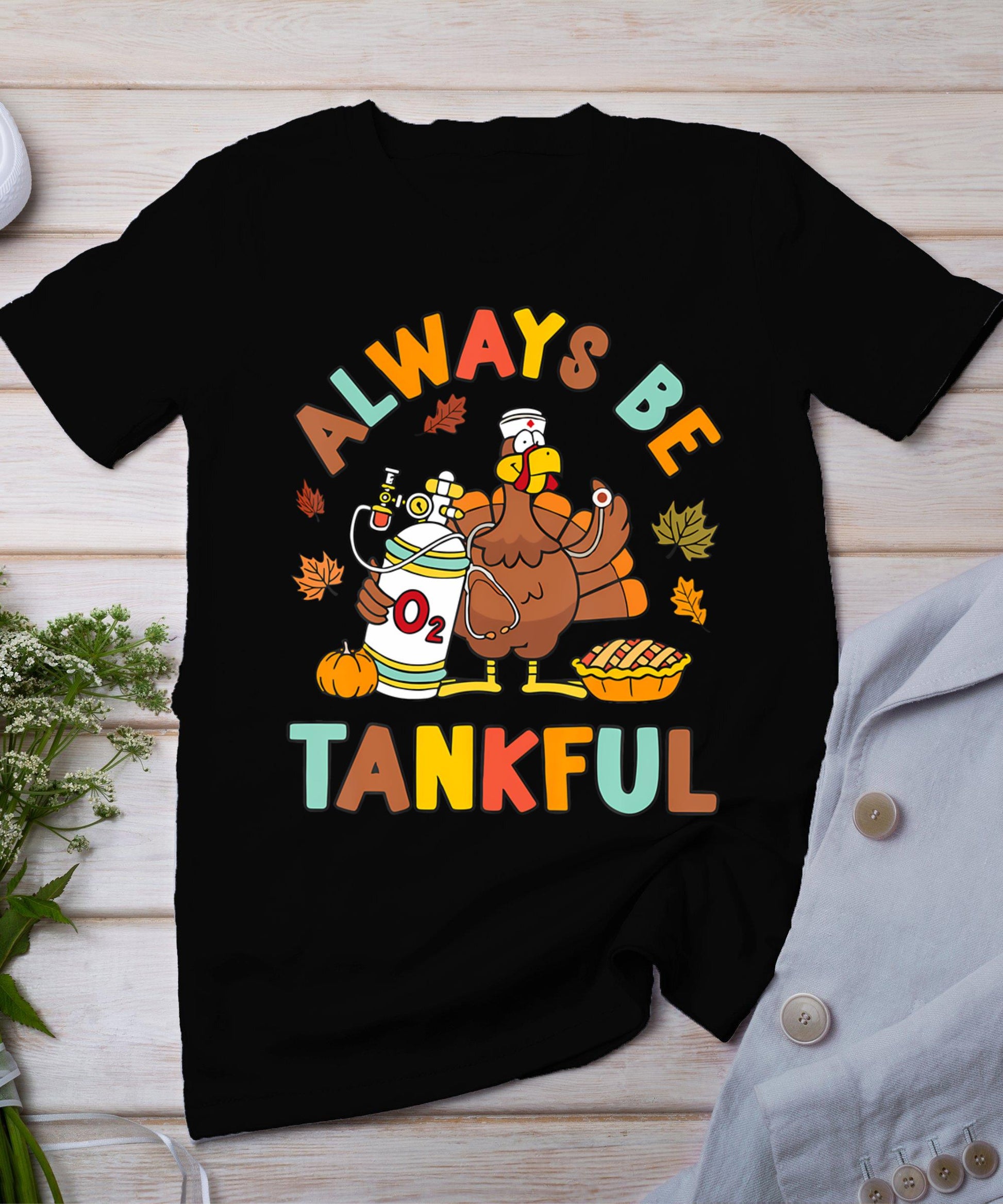 Respiratory Therapist Thanksgiving Nurse Autumn Fall Turkey T-Shirt