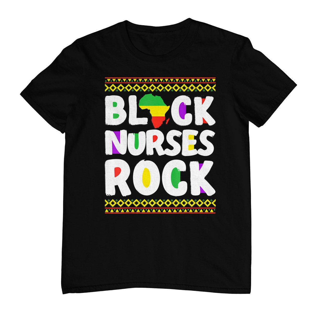 African American Black Nurse Rock Juneteenth T-Shirt