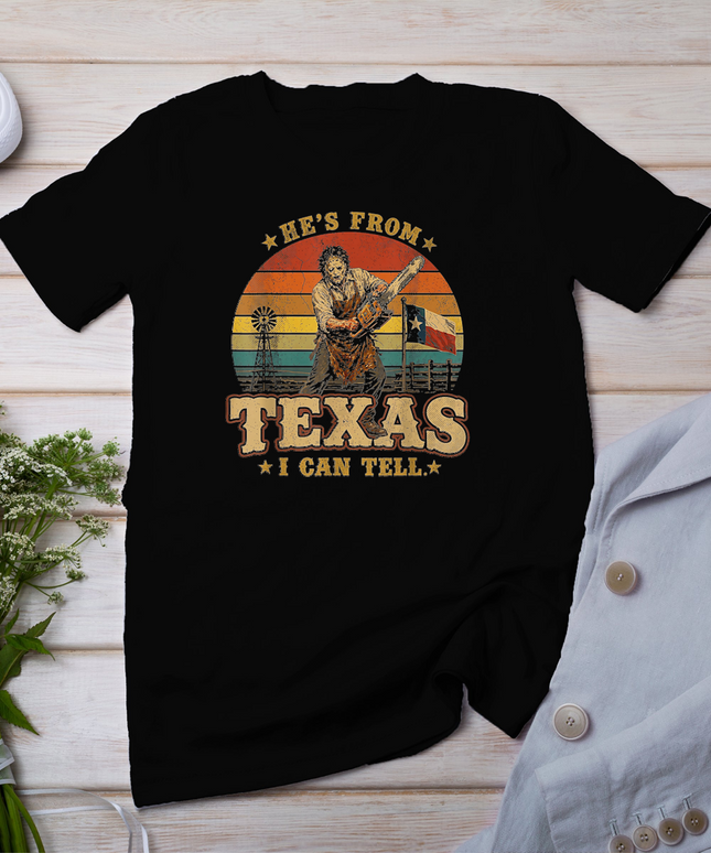 He's from Texas I Can Tell Lone Star Scary Horror Halloween T-Shirt
