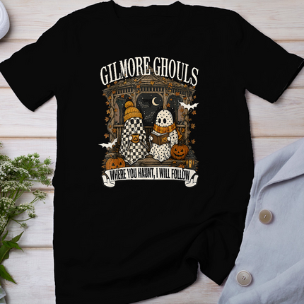 Gilmore Ghouls Where You Haunt I Will Follow Halloween Books T-Shirt