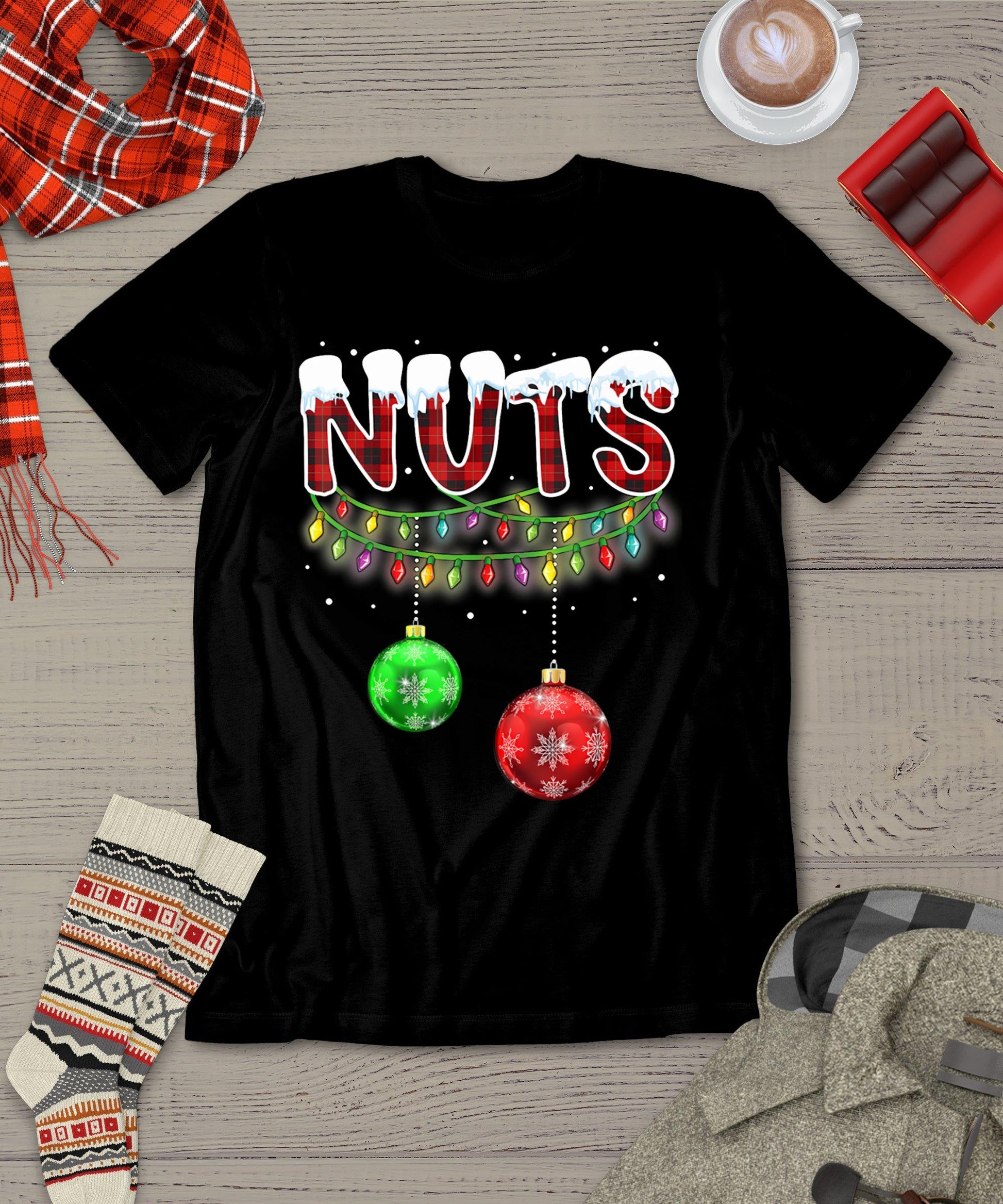 Chest Nuts Funny Matching Chestnuts Christmas Couples Nuts T-Shirt