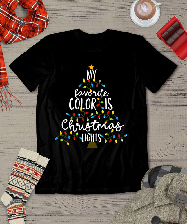 My Favorite Color Is Christmas Lights Kids Boy Women T-Shirt
