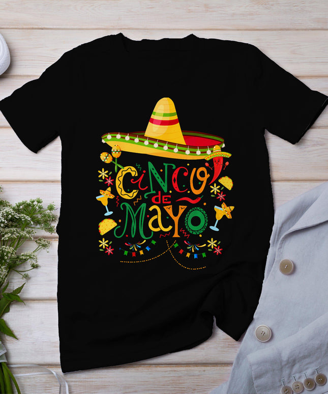 Colorful Fun Cinco De Mayo Design T-Shirt