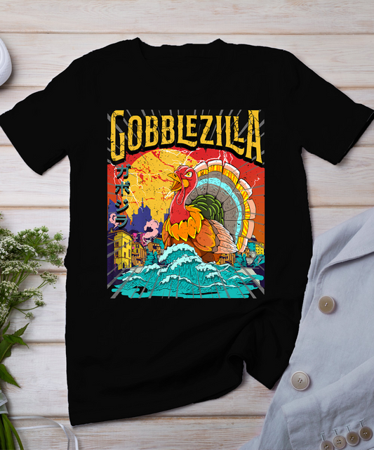 Turkey Day Thanksgiving Gobblezilla T-Shirt