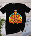 Turkey Nurse Stethoscope Thanksgiving Fall Scrub Top Women T-Shirt