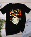 Halloween Lets Go Ghouls Ghost Retro Women Girl Kids T-Shirt