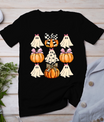 Cute Coquette Bows Ghost Pumpkin Season Halloween Autumn T-Shirt