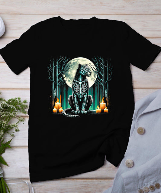 Cool Jaguar Skeleton Halloween Christmas Birthday T-Shirt