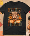 Hay There Pumkin Highland Cow Fall Autumn Thanksgiving T-Shirt