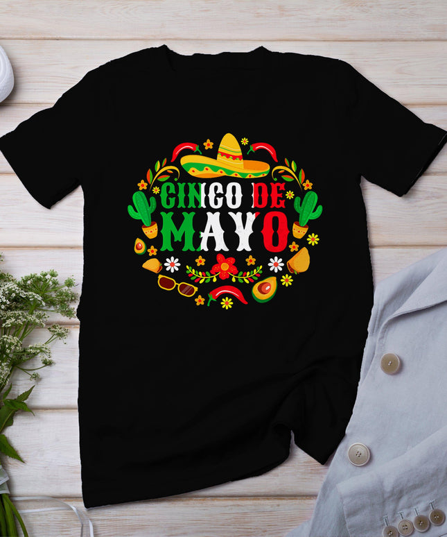 Cinco De Mayo Lets Fiesta Squad 5 De Mayo Mexican Men Women T-Shirt