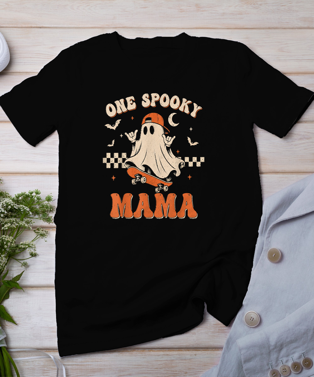One Spooky Mama Boo Ghost First Halloween Birthday Boy T-Shirt