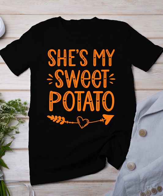 Thanksgiving Matching Couples She's My Sweet Potato I Yam T-Shirt