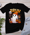 Bruh Ghost Halloween Cute Ghost Trick Or Treat Candy Kids T-Shirt