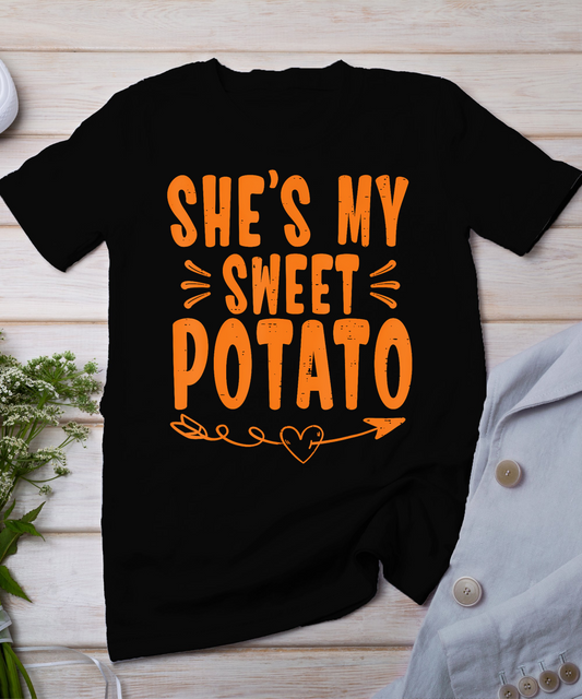 Thanksgiving Matching Couple She's My Sweet Potato I Yam T-Shirt