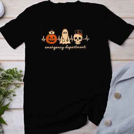 ER Halloween Nurse Emergency Department Spooky Nurse T-Shirt