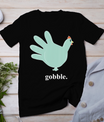 Turkey Glove Gobble Thanksgiving Thankful Nurse T-Shirt