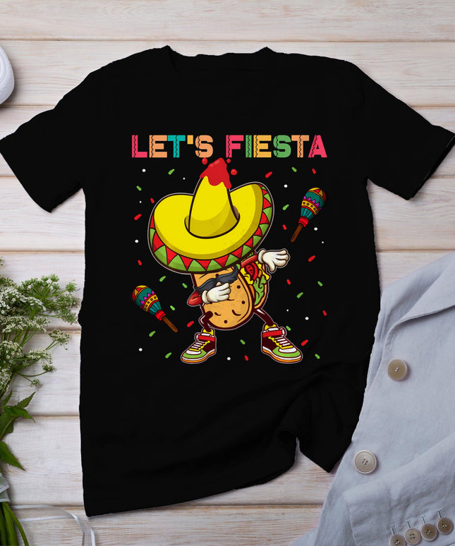 Let's Fiesta Dabbing Taco Mexican Cinco De Mayo Fiesta T-Shirt